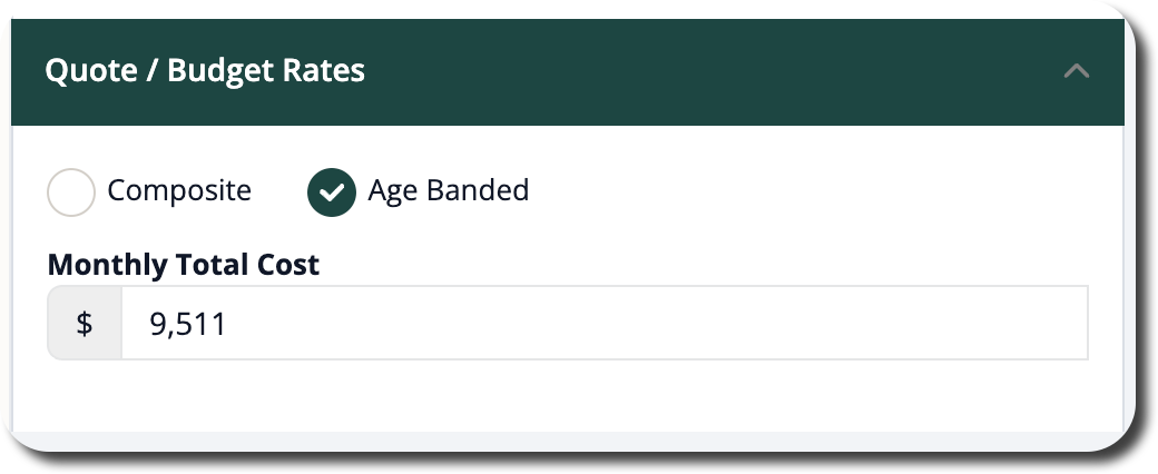 Composite rate entry fields with Composite Rate Override checked and tier fields visible